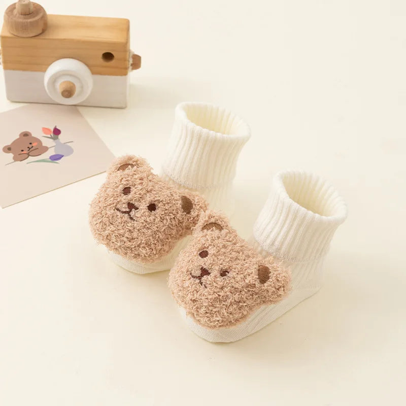 Variant image for Süße Cartoonbären Socken Aus Baumwolle Mit Anti-Rutsch-Sohle Für Neugeborene Und Kleinkinder-3
