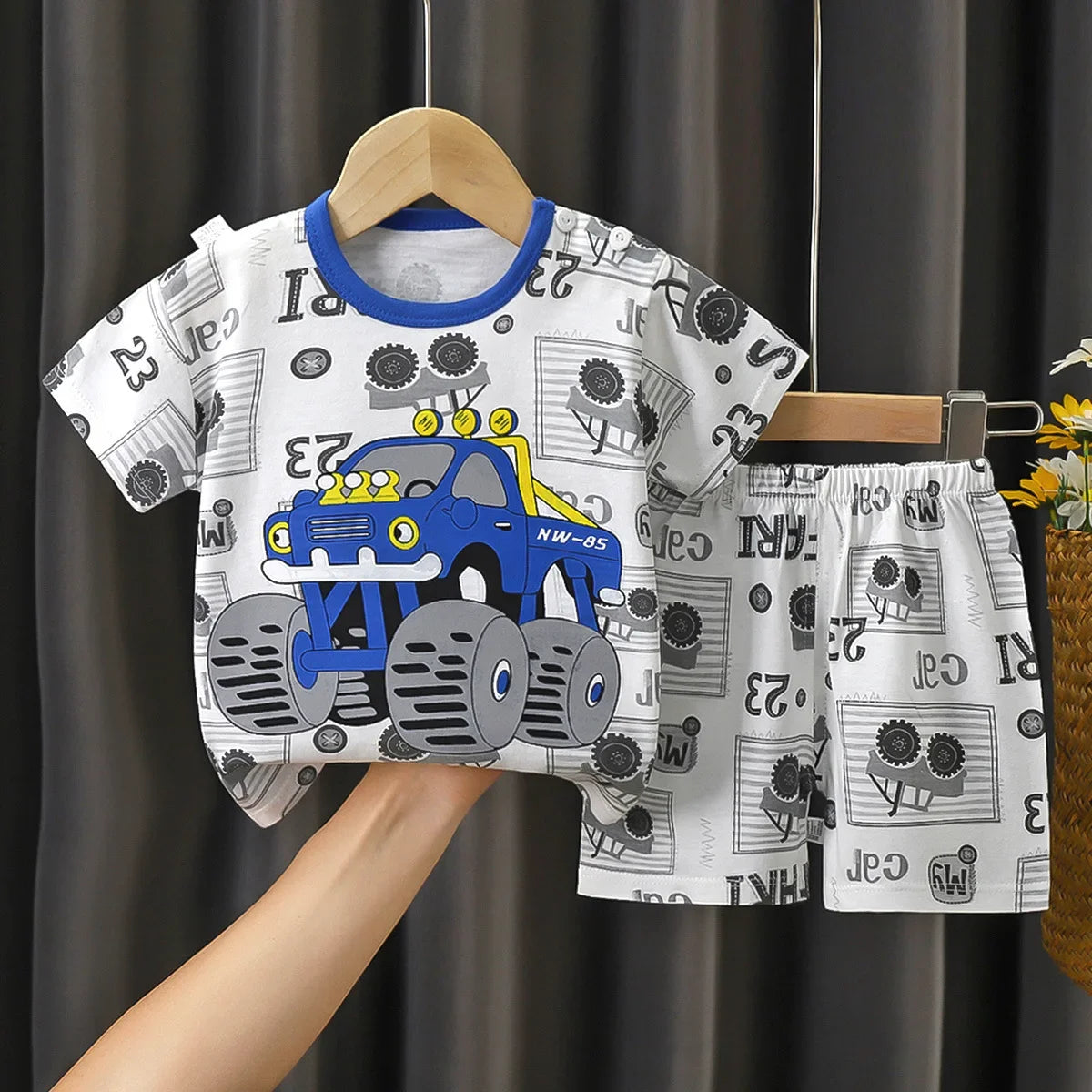 Variant image for B-Caton - 2-teiliges Baumwoll Kinder T-Shirt und Shorts Set, Atmungsaktiv für 1-5 Jahre-12