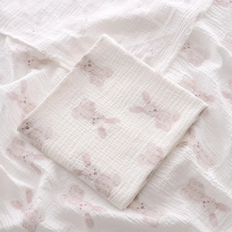Variant image for BabyLuxe Wickeldecke aus Baumwolle Muslin 100x100 cm, Atmungsaktiv & Nachhaltig-4