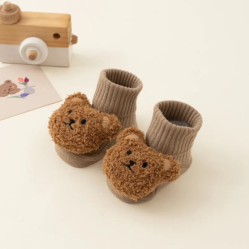 Variant image for Süße Cartoonbären Socken Aus Baumwolle Mit Anti-Rutsch-Sohle Für Neugeborene Und Kleinkinder-9
