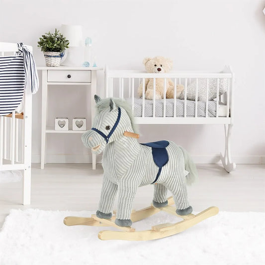 Montessori children's rocking horse wooden toy
