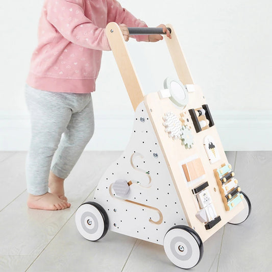Montessori Baby und Kinder Walker Beschäftigungsspielzeug Holzspielzeug