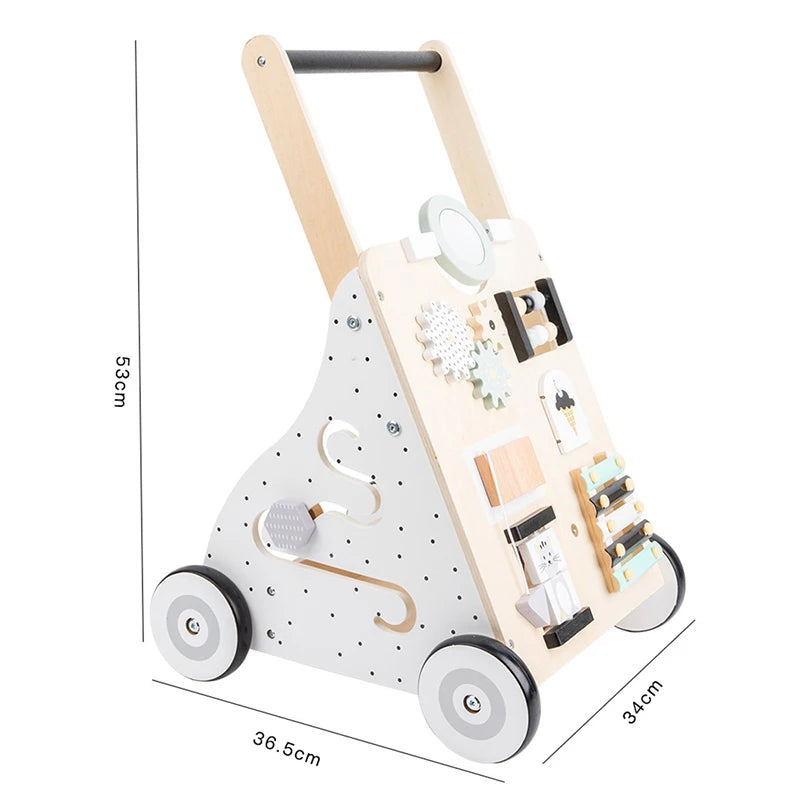 Montessori Baby und Kinder Walker Beschäftigungsspielzeug Holzspielzeug