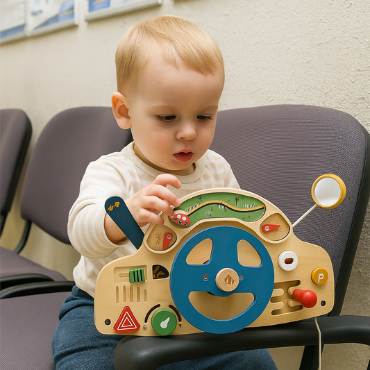 Montessori Auto Lenkrad Holzspielzeug für Babies und Kinder