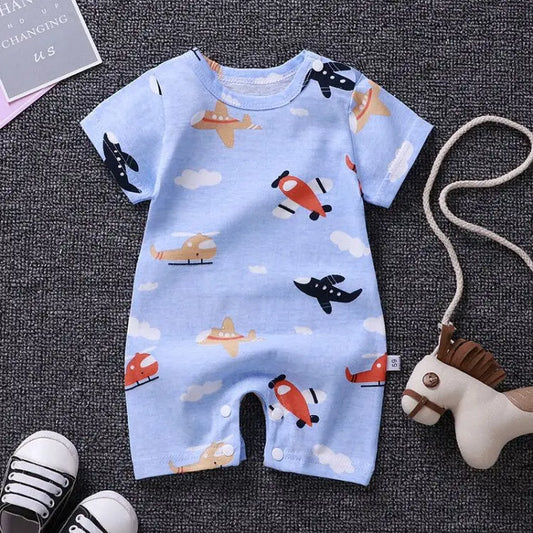 Wudimiqi - Babykleidung 100% Baumwolle Kurzarm für Neugeborene Jungen Mädchen 0-24 Monate 1
