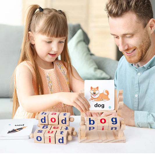 Spelling Words Wooden Toy Educational Toy for Children (English)