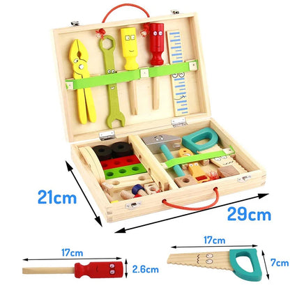 Montessori Werkzeugbox Holzspielzeug für Kinder