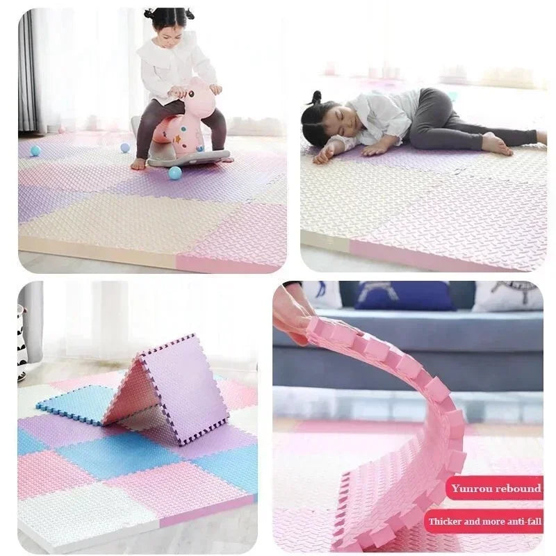 Montessori Spielmatte Baby - Weiche Schaumstoff-Puzzle Matte für Motorik und Lernen, 30x30cm 3