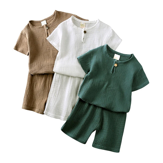 Kids Tales - Baumwoll-Leinen Sommer Outfit für Kinder, Größen 90-140, Stilvoll & Atmungsaktiv 1