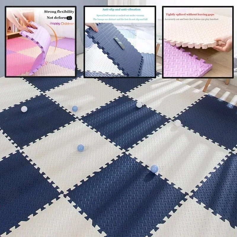 Montessori Spielmatte Baby - Weiche Schaumstoff-Puzzle Matte für Motorik und Lernen, 30x30cm 4