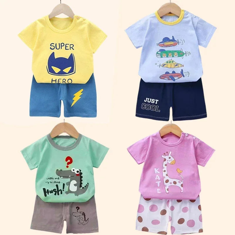 B-Caton - 2-teiliges Baumwoll Kinder T-Shirt und Shorts Set, Atmungsaktiv für 1-5 Jahre 5