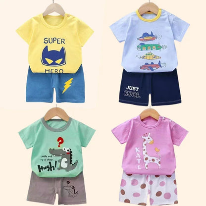 B-Caton - 2-teiliges Baumwoll Kinder T-Shirt und Shorts Set, Atmungsaktiv für 1-5 Jahre 5