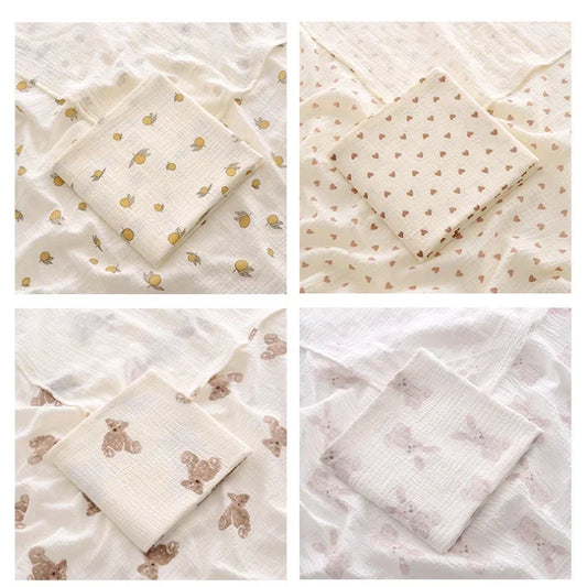 BabyLuxe Wickeldecke aus Baumwolle Muslin 100x100 cm, Atmungsaktiv & Nachhaltig 1