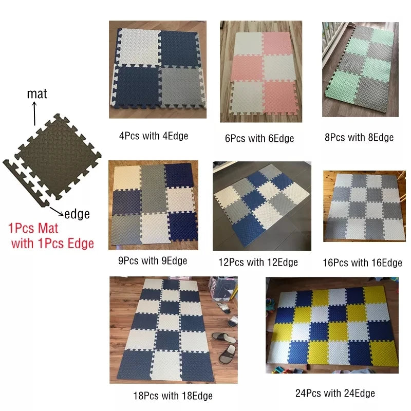 Montessori Spielmatte Baby - Weiche Schaumstoff-Puzzle Matte für Motorik und Lernen, 30x30cm 2