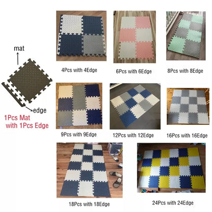 Montessori Spielmatte Baby - Weiche Schaumstoff-Puzzle Matte für Motorik und Lernen, 30x30cm 2