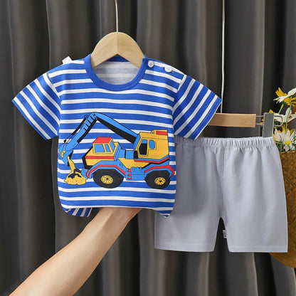 Variant image for B-Caton - 2-teiliges Baumwoll Kinder T-Shirt und Shorts Set, Atmungsaktiv für 1-5 Jahre-6