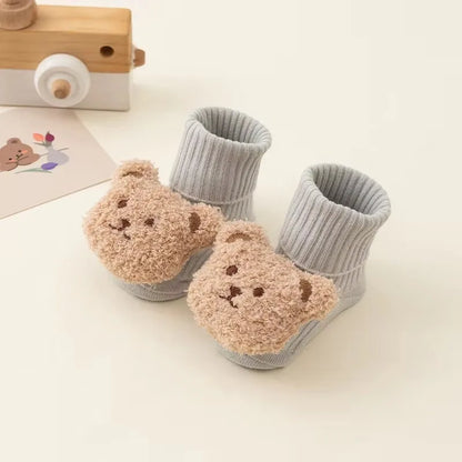 Variant image for Süße Cartoonbären Socken Aus Baumwolle Mit Anti-Rutsch-Sohle Für Neugeborene Und Kleinkinder-2