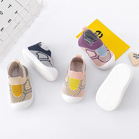 Weiche Anti-Rutsch Babyschuhe Mit Rutschfester Gummi-Sohle Für Jungen Und Mädchen 2