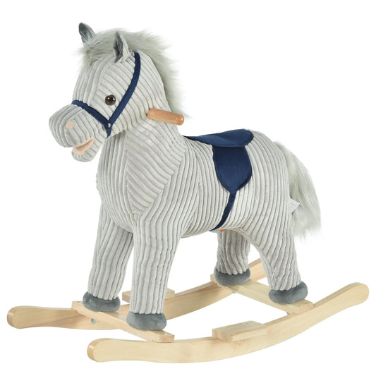 Montessori children's rocking horse wooden toy