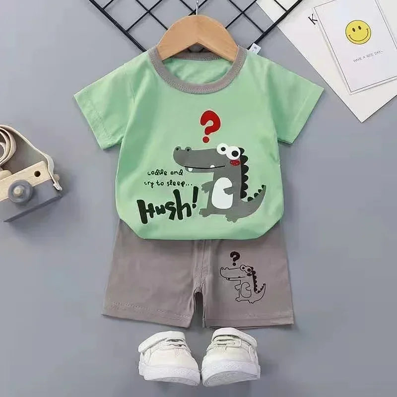 B-Caton - 2-teiliges Baumwoll Kinder T-Shirt und Shorts Set, Atmungsaktiv für 1-5 Jahre 1