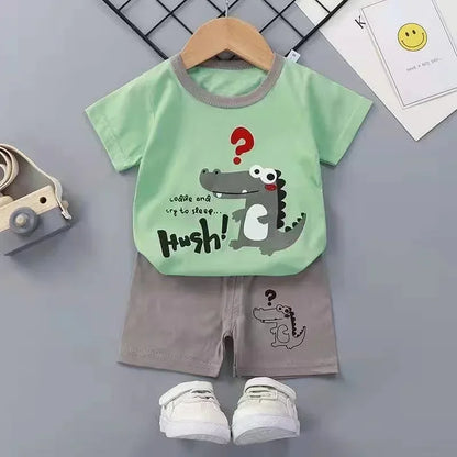 B-Caton - 2-teiliges Baumwoll Kinder T-Shirt und Shorts Set, Atmungsaktiv für 1-5 Jahre 1