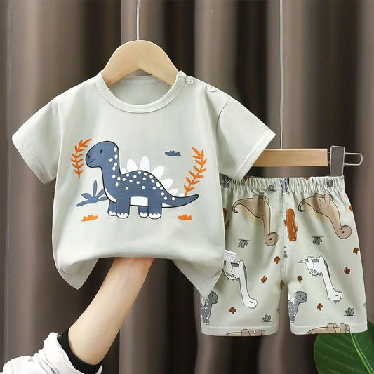 B-Caton - 2-teiliges Baumwoll Kinder T-Shirt und Shorts Set, Atmungsaktiv für 1-5 Jahre 2