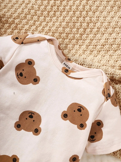 BabyKleidung Neugeborene - 4-teiliges Baumwollset für 0-9 Monate mit Cartoon-Muster 2