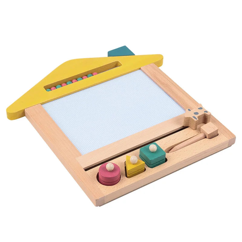 Montessori children's painting and drawing board. Learn to write and paint.