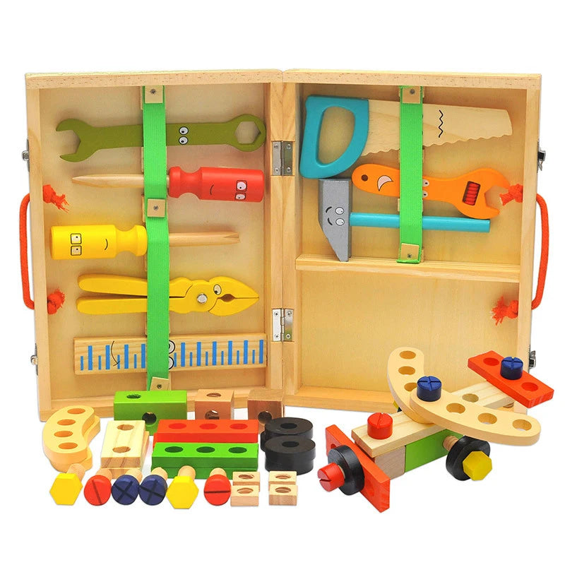 Montessori Werkzeugbox Holzspielzeug für Kinder