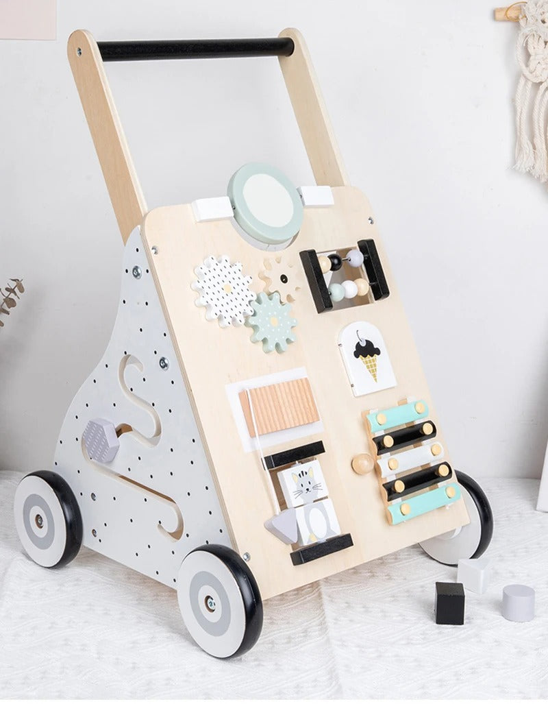 Montessori Baby und Kinder Walker Beschäftigungsspielzeug Holzspielzeug