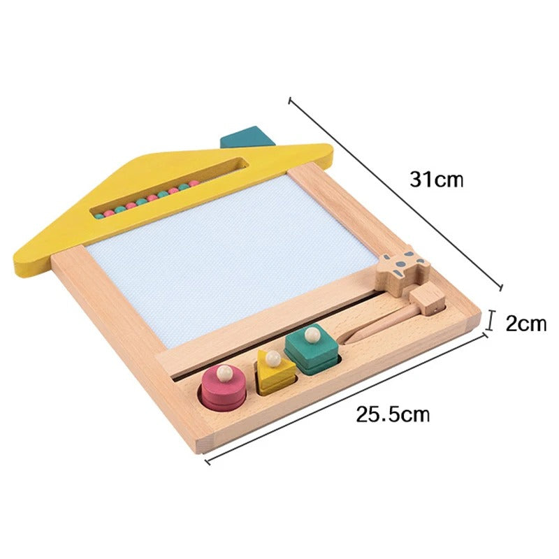 Montessori children's painting and drawing board. Learn to write and paint.